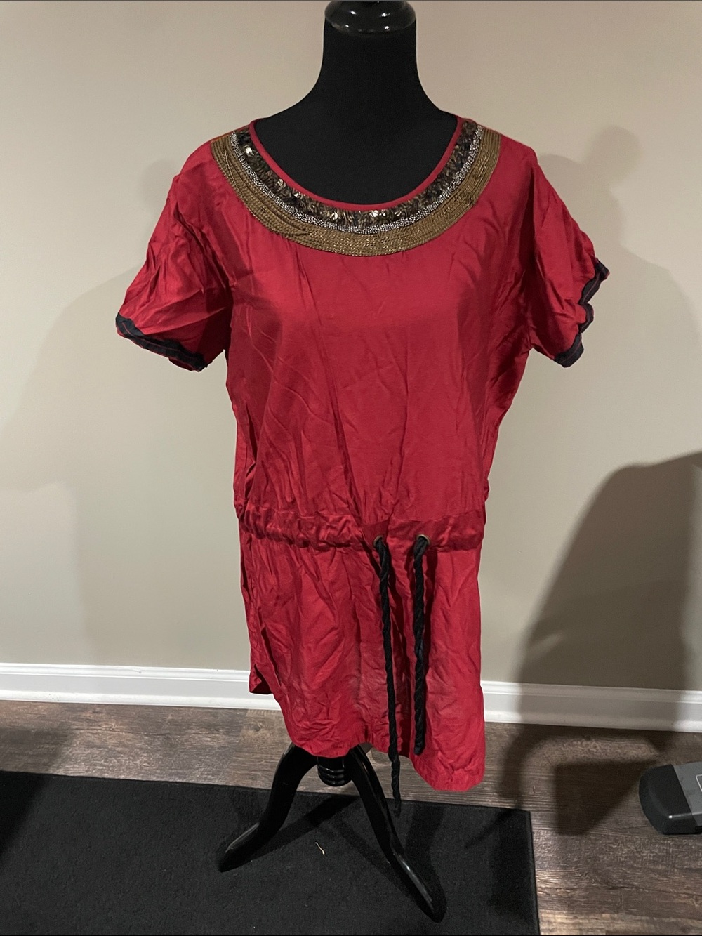 Custo Barcelona Burgundy and Black Labeled Top